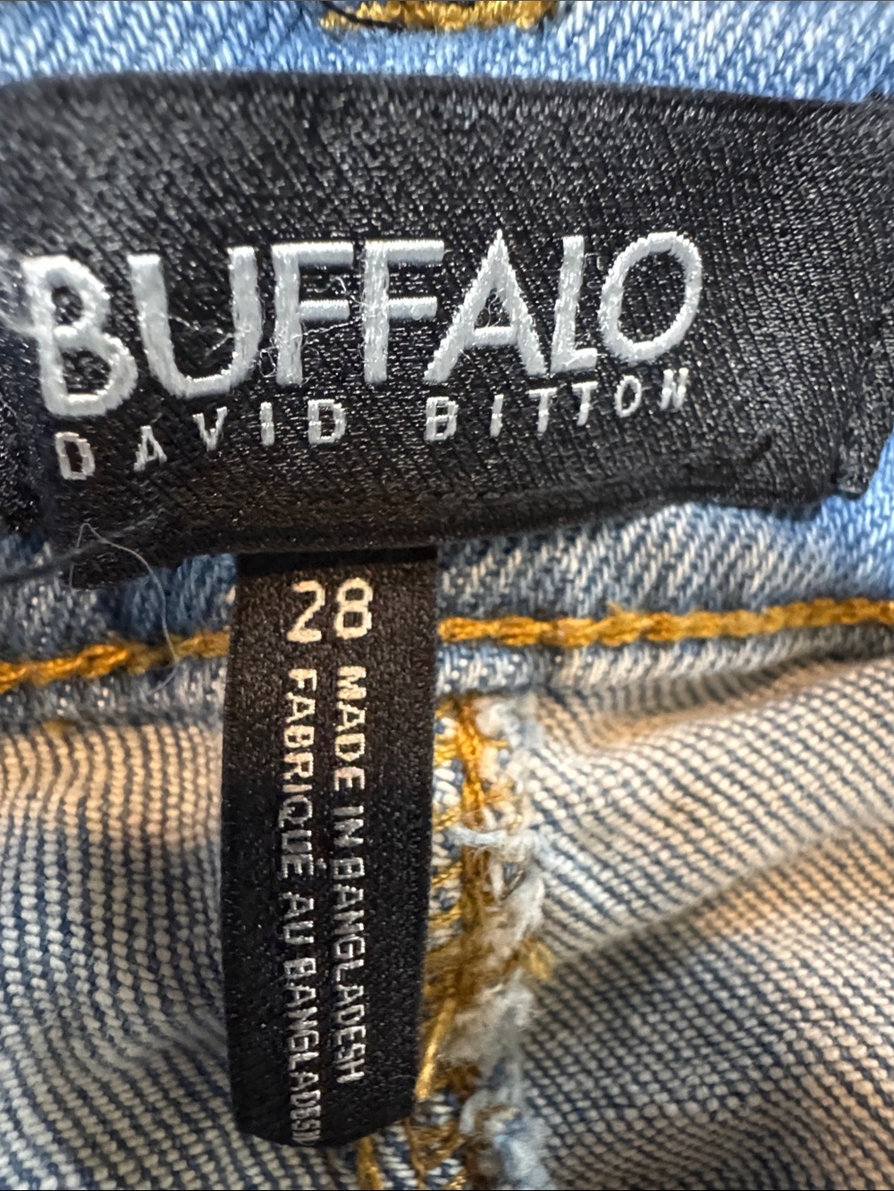 Buffalo David Bitton Light Blue Ramsey Semi Hi Rise Slim Straight 28
